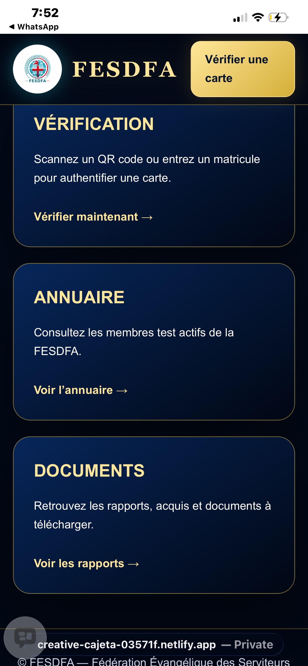 Annonce FESDFA